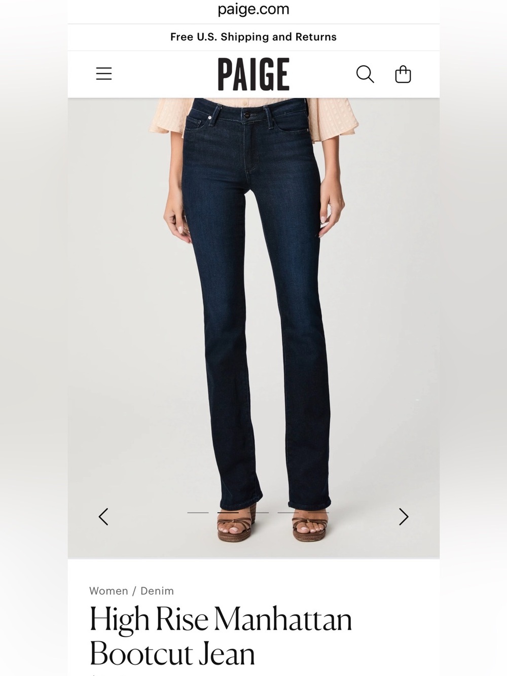PAIGE Indigo Wide-Leg Stretch Jeans